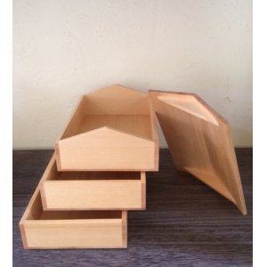 画像: 中川木工芸比良工房 家型お重箱