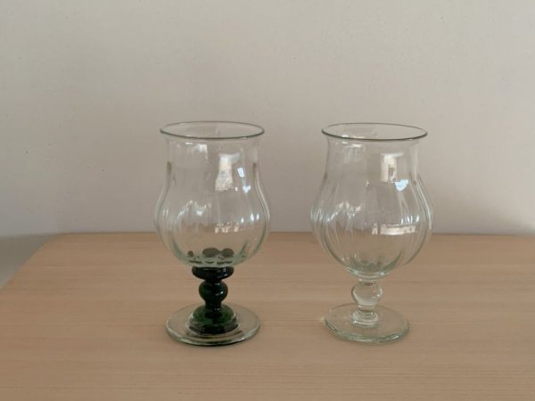 画像1: 翁再生硝子工房　ワイングラス (1)