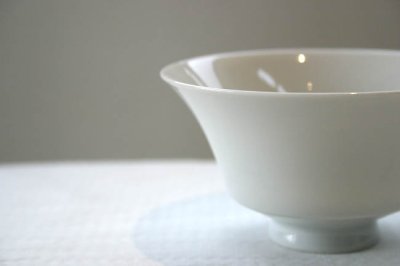 画像1: 河合正光　白磁茶碗