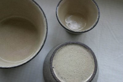画像2: 小澤基晴　入れ子ボウル　粉引き櫛目